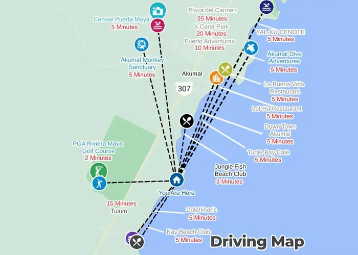 Ocean View Haven Walk To Private Rooftop Terrace Apartment Akumal